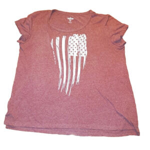 Made in the USA American Pride dusty rose XXL tee